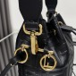 Replica Fendi Mini Mon Tresor Leather Bag in Black