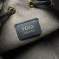 Replica Fendi Mini Mon Tresor Leather Bag in Black