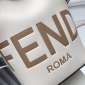 Replica Fendi Mini Mon Tresor Bucket Bag In ROMA Logo Calf Leather White