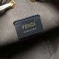 Replica Fendi Mini Mon Tresor Bucket Bag In ROMA Logo Calf Leather White