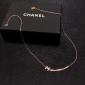 Replica CHANEL double C Diamond smiley face necklace