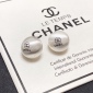 Replica CHANEL Brushed silver stud earrings