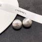 Replica CHANEL Brushed silver stud earrings