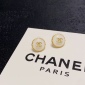 Replica CHANEL Sparkling cream white stud earrings