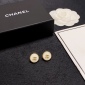 Replica CHANEL Sparkling cream white stud earrings