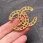 Replica CHANEL double C logo brooch