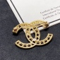 Replica CHANEL double C logo brooch