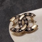 Replica CHANEL double C logo brooch