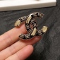 Replica CHANEL double C logo brooch