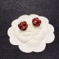 Replica CHANEL Camellia red earrings