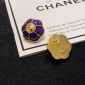 Replica Chanel small fragrance simple style purple earrings