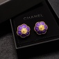 Replica Chanel small fragrance simple style purple earrings