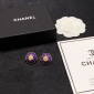 Replica Chanel small fragrance simple style purple earrings