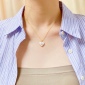 Replica CHANEL Double C white heart necklace