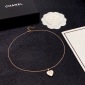 Replica CHANEL Double C white heart necklace