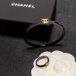 Replica Chanel letter double C stainless steel black color preserving series modeling ring