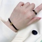 Replica Chanel letter double C stainless steel black color preserving series modeling ring