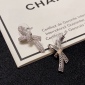 Replica Chanel full diamond bow earrings