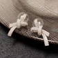 Replica Chanel full diamond bow earrings