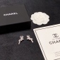 Replica Chanel full diamond bow earrings