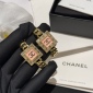 Replica CHANEL Curved C middle square stud earrings