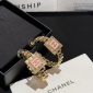 Replica CHANEL Curved C middle square stud earrings