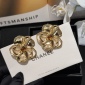 Replica CHANEL Gold camellia jewel earrings