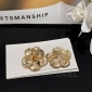 Replica CHANEL Gold camellia jewel earrings