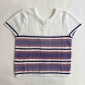 Replica CHANEL Striped color contrast knit short sleeve