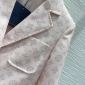 Replica LOUIS VUITTON Mahina Monogram Preppy Blazer Pink Beige