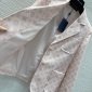 Replica LOUIS VUITTON Mahina Monogram Preppy Blazer Pink Beige