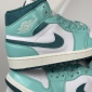 Replica Nike Air Jordan 1 Mid "Bleached Turquoise" AJ1 board shoes