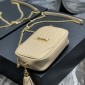 Replica Imported cowhide camera bag with apricot gold button