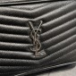 Replica YSL Imported cowhide camera bag with silver button