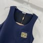 Replica miumiu Navy blue tank dress