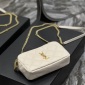 Replica YSL Diamond-quilted double zipper clutch bag