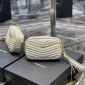 Replica YSL Imported cowhide camera bag with white gold button