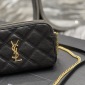 Replica YSL BECKY diamond-quilted double zipper clutch bag