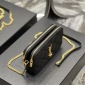 Replica YSL BECKY diamond-quilted double zipper clutch bag