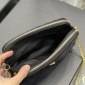 Replica YSL BECKY diamond-quilted double zipper clutch bag