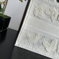 Replica DIOR  Book Tote White D-lace Butterfly Embroidery With 3d Macramé Effect