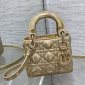 Replica DIOR champaign gold sheepskin handbag