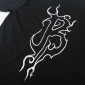 Replica Balenciaga BLCG 24SS Year of the Dragon Limited hollowed flame Totem short sleeve T-shirt