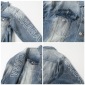 Replica Balenciaga BLCG 24SS cut-out letter embroidered denim jacket set