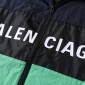 Replica Balenciaga BLCG fluorescent green patchwork slogan hardshell jacket