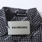 Replica Balenciaga BLCG plaid bullet-curtain short-sleeved shirt