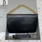 Replica Balenciaga Oil wax black gold buckle chain underarm package