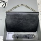 Replica Balenciaga Waxed black chain underarm package