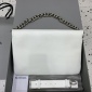 Replica Balenciaga Waxed white chain underarm package