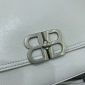 Replica Balenciaga Waxed white chain underarm package